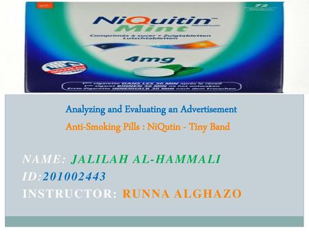 Name: Jalilah Al-Hammali ID: Instructor: Runna AlGhazo