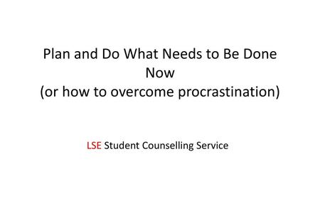 LSE Student Counselling Service