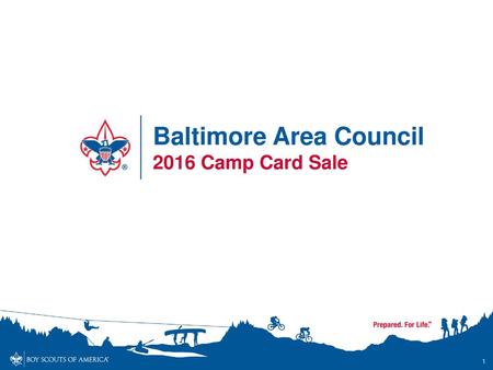 Baltimore Area Council 2016 Camp Card Sale