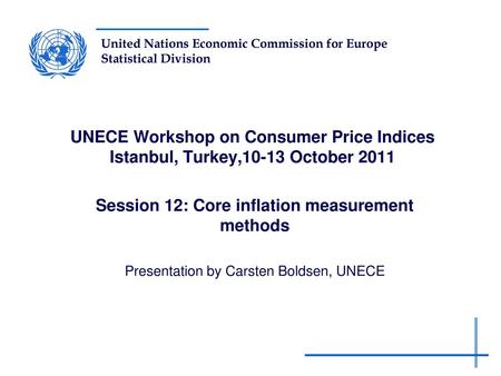 Session 12: Core inflation measurement methods