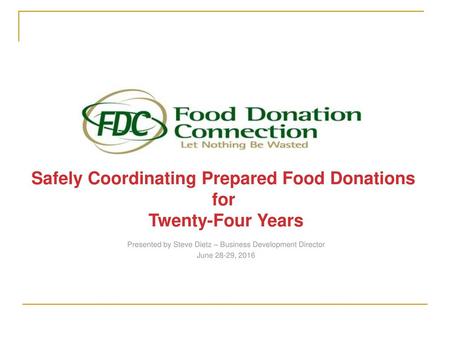 Safely Coordinating Prepared Food Donations