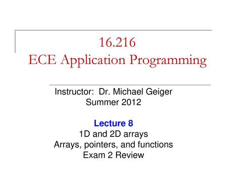 ECE Application Programming