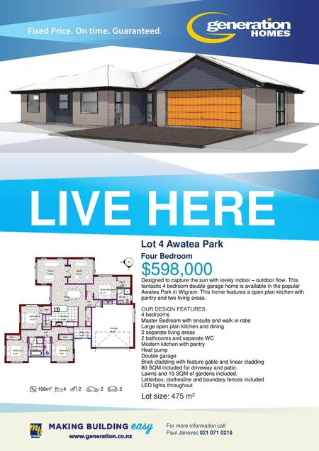 Lot 4 Awatea Park Four Bedroom