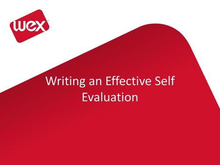 Writing an Effective Self Evaluation