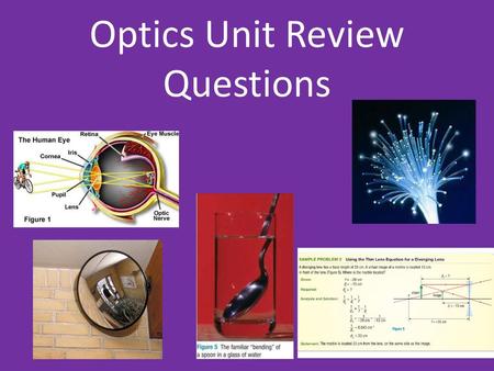 Optics Unit Review Questions