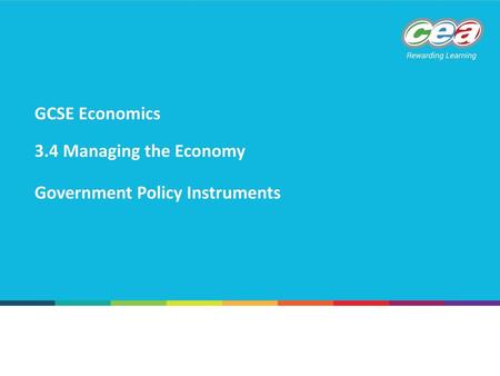 Government Policy Instruments