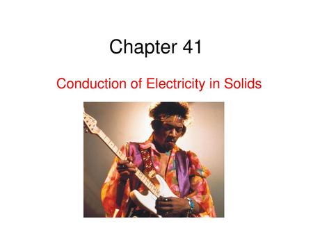 Conduction of Electricity in Solids