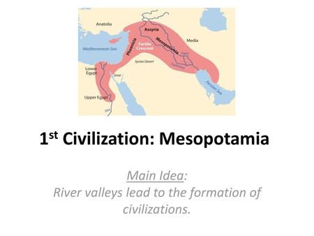 1st Civilization: Mesopotamia