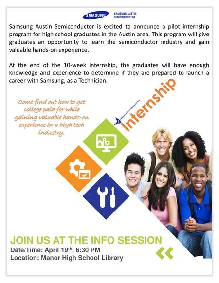 JOIN US AT THE INFO SESSION