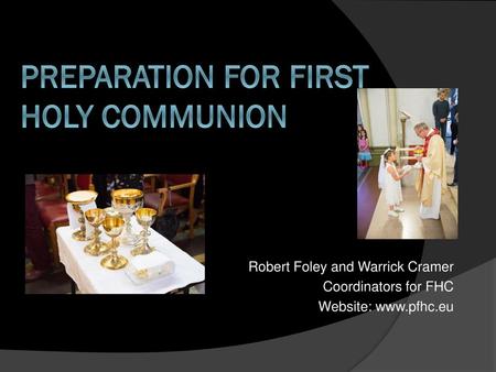 Preparation for First Holy Communion