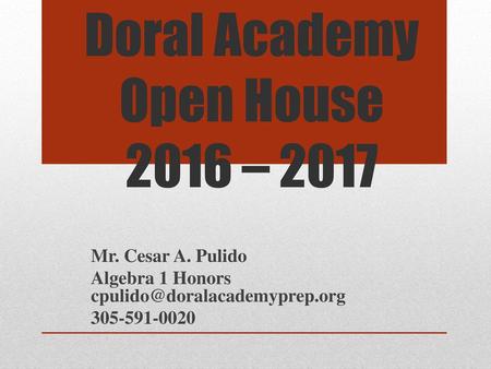 Doral Academy Open House 2016 – 2017