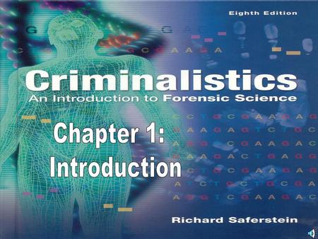 Chapter 1: Introduction.