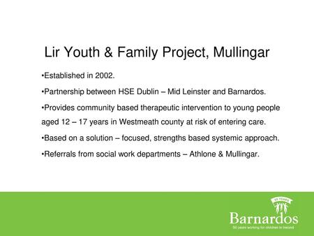 Lir Youth & Family Project, Mullingar