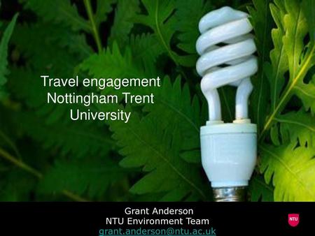 Travel engagement Nottingham Trent University Grant Anderson