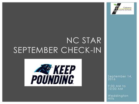 NC Star September Check-In