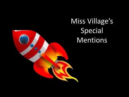 Miss Village’s Special Mentions