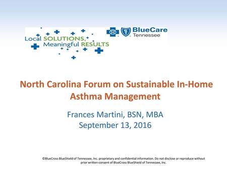 North Carolina Forum on Sustainable In-Home Asthma Management