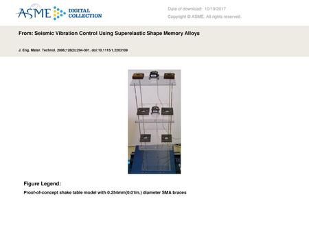 From: Seismic Vibration Control Using Superelastic Shape Memory Alloys