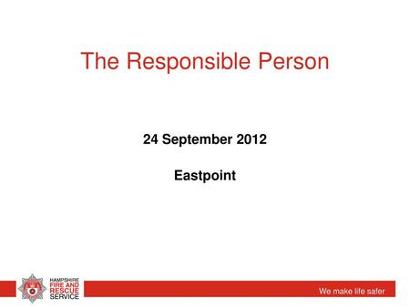 The Responsible Person