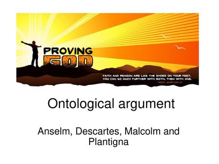 The ontological argument