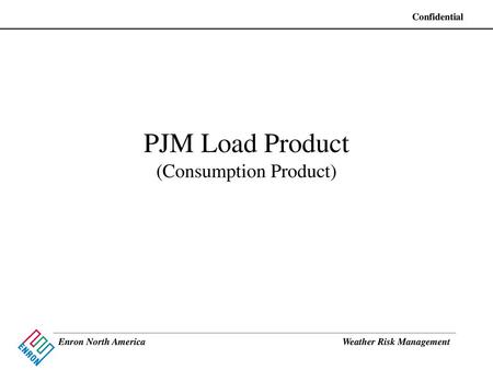 PJM Load Product (Consumption Product)