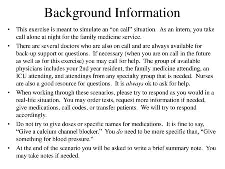 Background Information