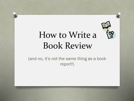 How to Write a Book Review