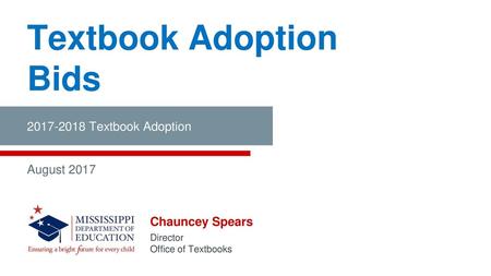 Textbook Adoption Bids