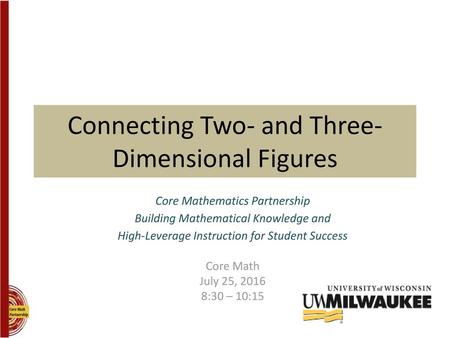 Connecting Two- and Three-Dimensional Figures