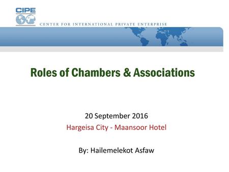 Roles of Chambers & Associations