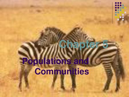 Populations and Communities