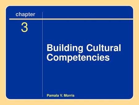 3 Building Cultural Competencies Building Cultural Competencies