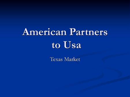 American Partners to Usa