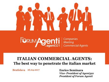 ITALIAN COMMERCIAL AGENTS: