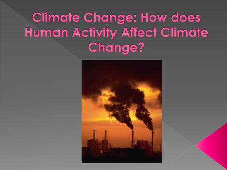 Climate Change: How does Human Activity Affect Climate Change?