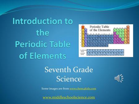 Introduction to the Periodic Table of Elements