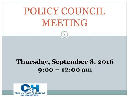 POLICY COUNCIL MEETING