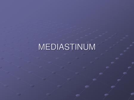 MEDIASTINUM.