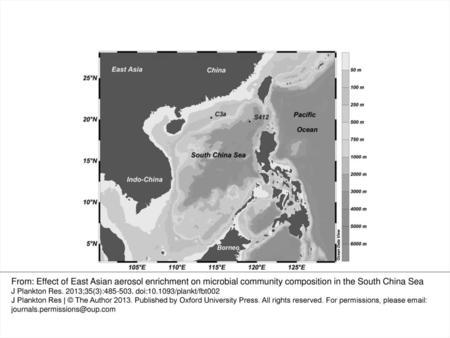 Fig. 1. Locations of shelf station C3a and oceanic station S412.