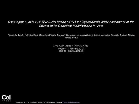 Molecular Therapy - Nucleic Acids