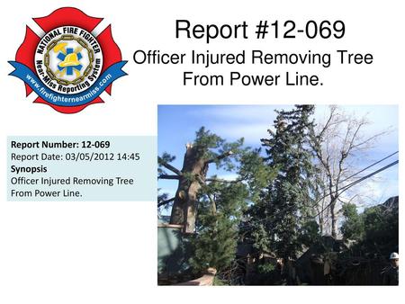 Officer Injured Removing Tree From Power Line.