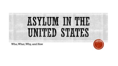 Asylum in the United States