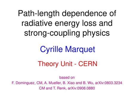 F. Dominguez, CM, A. Mueller, B. Xiao and B. Wu, arXiv: