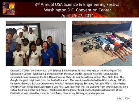 3rd Annual USA Science & Engineering Festival Washington D. C