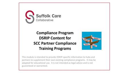 SCC Partner Compliance Training Programs