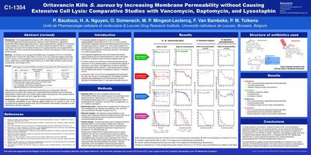 Oritavancin Kills S. aureus by Increasing Membrane Permeability without Causing Extensive Cell Lysis: Comparative Studies with Vancomycin, Daptomycin,