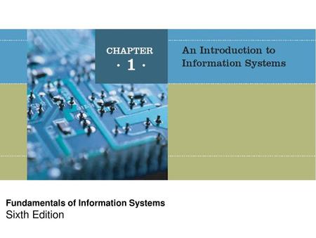 Fundamentals of Information Systems