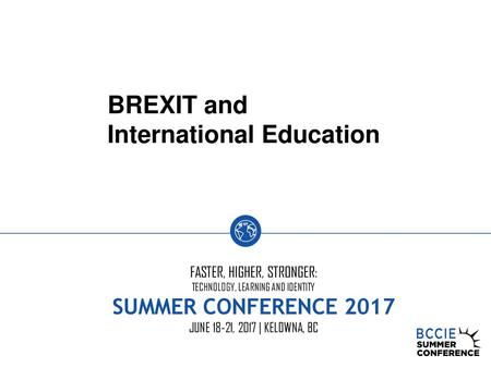 BREXIT and International Education