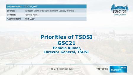 Director General, TSDSI