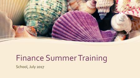 Finance Summer Training